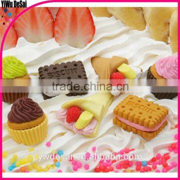 pencil eraser creative personality biscuit cake series eraser eraser set