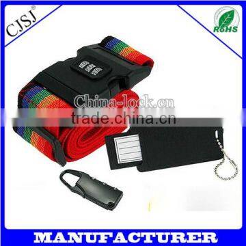 2015 Hot Sale New Products Wholesale Price Combination Luggae Strap With Tags
