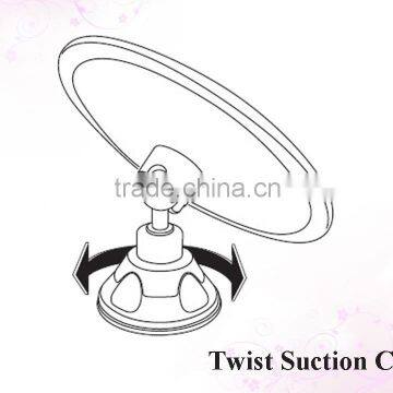 Swivel Round Fog Free Bathroom Shower Mirror Chromed photo-4