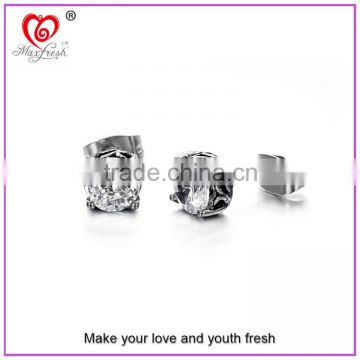 316L Stainless Steel Crystal Stud Earrings Studs Piercing Ear Jewelry Crystal Diamond Punk Ear Stud Mens Earring Ear Stud