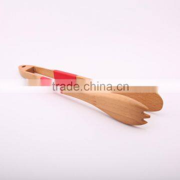 Wood food tong with LFGB, FDA food safe