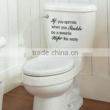 Customized words toilet sticker