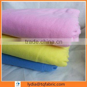 high quality 100% cotton solid color pink/yellow/blue dyed woven flannel fabric for bed sheet