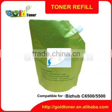 original bulk color toner for Bizhub C6500 5500