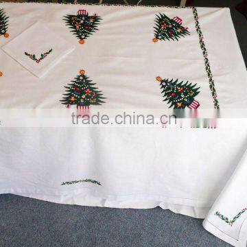 christmas embroidery table cloth