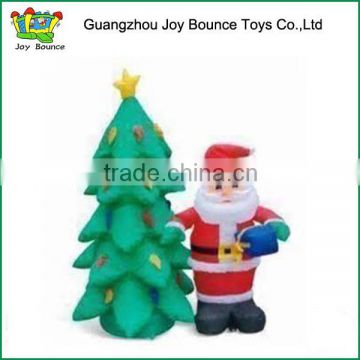 outdoor christmas inflatables santa claus with tree