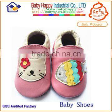 wholesale hot pink top quality with best price 100% leather baby leather shoes