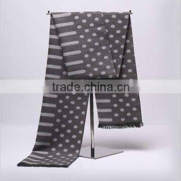wholesales The new winter solid color jacquard brushed silk scarves for men
