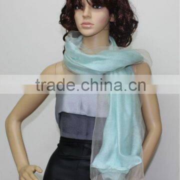 fashion double layer silk scarf