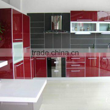 2014 new modern hot sell high quality wholesale melamine kitchen cabinet for all kind of familiy or hotel project