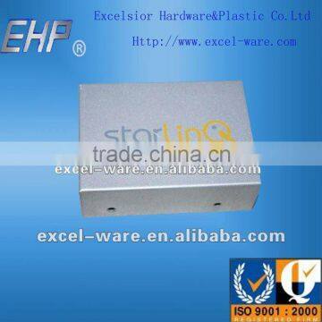 Metal box with silk screen company logo