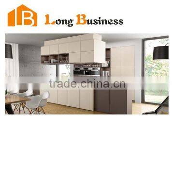 Low price latest concealed handle door lacquer kitchen cabinet