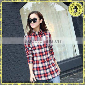 Plaid Shirt Wholesale/Fashion Women Plaid Shirt