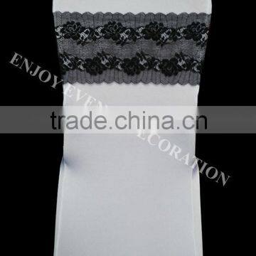 YHS#567 lace band polyester banquet wedding wholesale chair cover sash bow                        
                                                Quality Choice