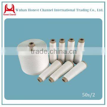 Raw White / Optical White 50s/2 100% Polyester Spun Yarn Manufacturer in China