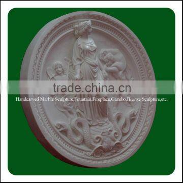 Lady Decorative Carving Stone Relief Wall Sculpture