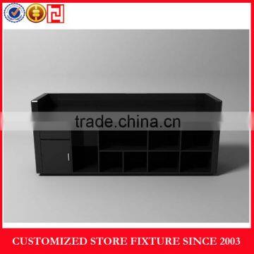 Fashion black wood cash counter display rack