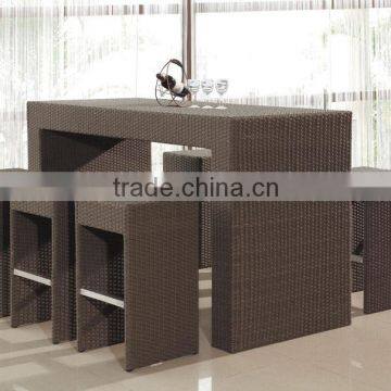 Outdoor furniutre bar set ,PE-rattan with aluminum frame