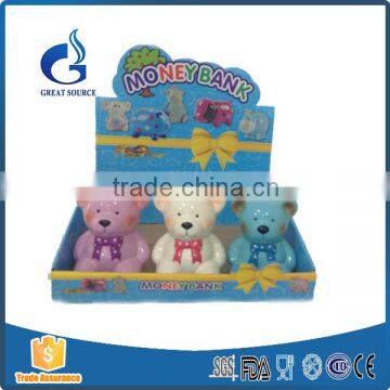 ceramic teddy bear saving money bank