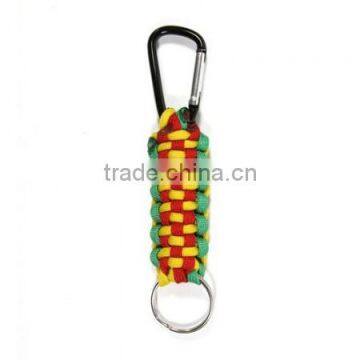 Hot Mix-color 550 Paracord Survival Keychain Carbiner Service Vietnam Paracord Keychain Ring