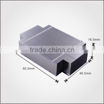 High power T-shape anodized aluminum heatsink with press fit fins