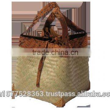 High quality best selling bamboo shopping bag with handle from vietnam