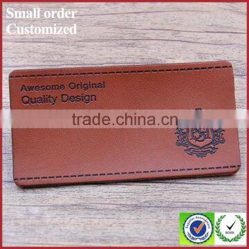 Custom leather patch beanies embossing machine leather patch for jeans