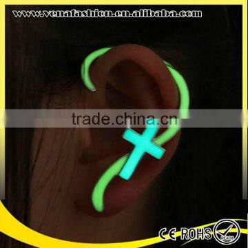 glow ear cuff cross latest new fashion teen earrings