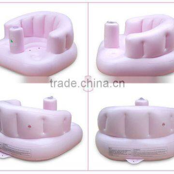 inflatable little arm chair baby chair with heart shaped for bath tub