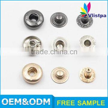 Metal Alloy Custom Flower Logo Tack Buttons for Jacket