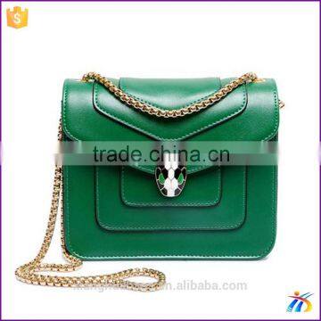 Hot selling women leather shoulder bags with snake from alibaba china