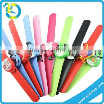 Promotional Fun Shapes Quartz Watch Silicone Slap Watch Band Customized logo