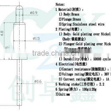 Solder Cup Brass Spring Pogo Pin Connector photo-5