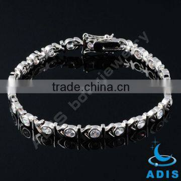 stainless steel bracelet AAA cubic zircon stone wholesale