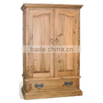 Reclaimed Pine Wardrobe 1 Drawer Natural