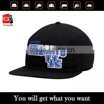 Factory Directly Supply Best Selling Custom 6 Panels Embroidery Black Snapback Hat