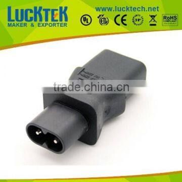 IEC 320 C13 to C8 adaptor, IEC female to 2pin male power adaptor