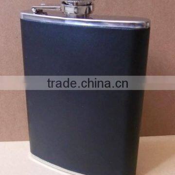 8oz stainless steel hip flask with leather case hot sale for 2015