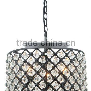 1 Light Chandelier Lighting Fixture Small Clear Crystal Drops Lustre Lamp