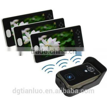 CMOS Camera 7 Inch Memory Touch Monitor Video Doorphone