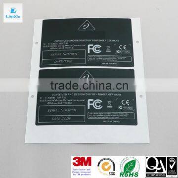 Silk printing plastic mark label