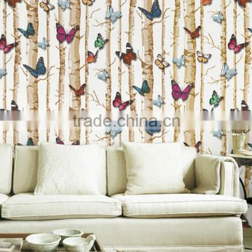 Wallcovering manufacturers wallpaper flock 3D wallpaper for home decoration