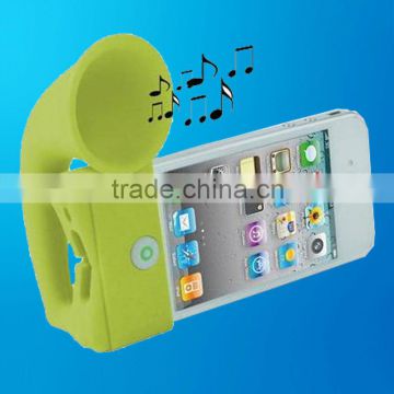 horn speaker case for iphone 4 silicone case