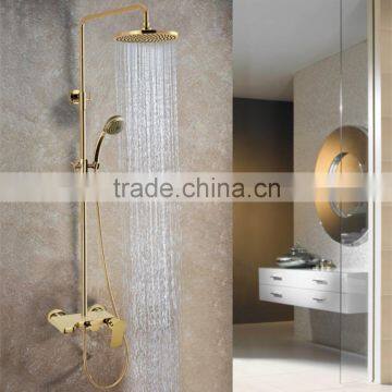 Wall Mounted Gold Polishing Shower Mixer