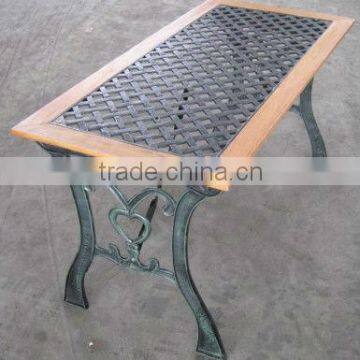 HT1026 Simple Cast Iron Park Table without armset