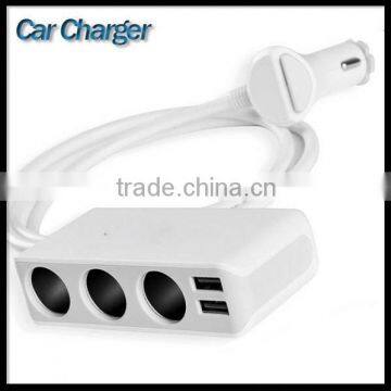 2 Usb Multi-Function Car Cigarette Lighter Socket Adapter