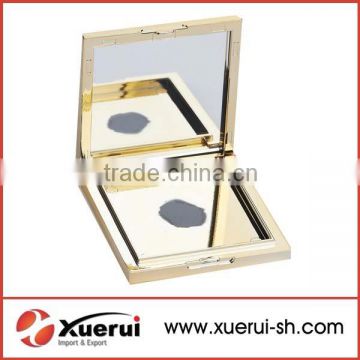 cosmetic golden plastic compact powder container