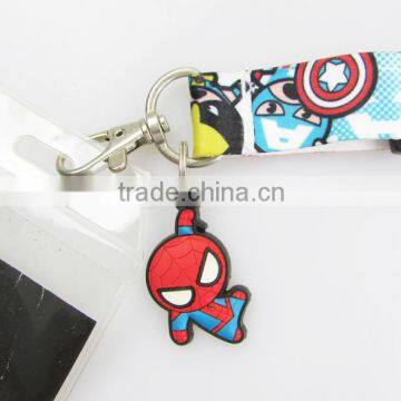 Cute Avengers Carton Logo Print Lanyard With Card Holder photo-2