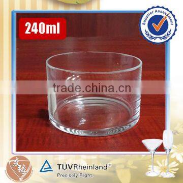 round shape hand blown glass bowl 240ml for granulate sugar