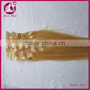 2014 New products alibaba wholesale notangle no shedding clip in human hair